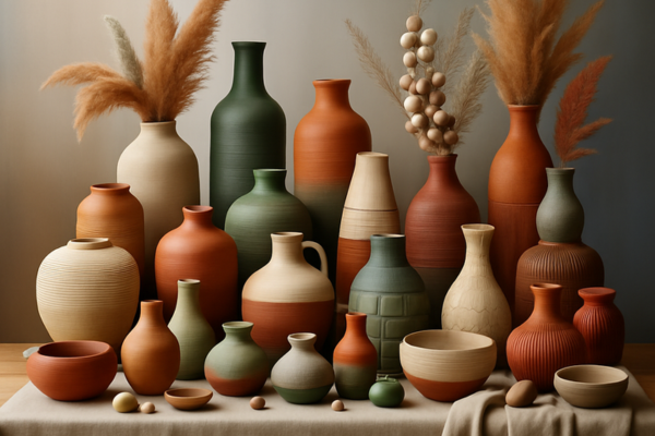 diferentes inspirações em ceramica