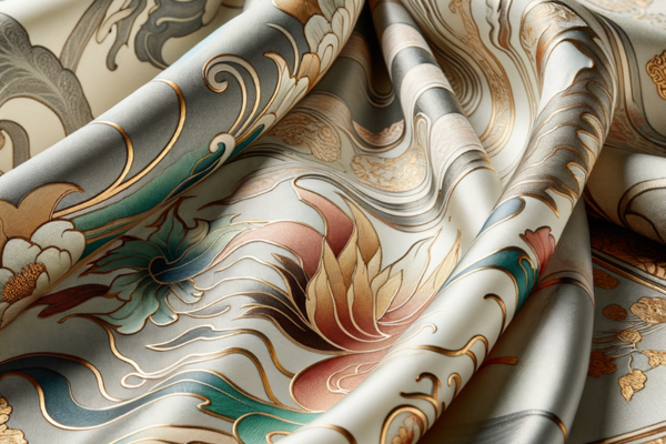 Lenço em seda pintado a mao